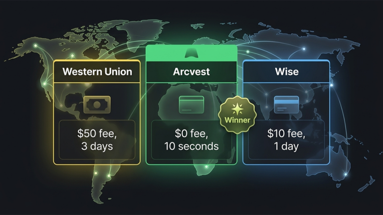 SENDING MONEY GLOBALLY ARCVEST VS WESTERN UNION VS WISE 1